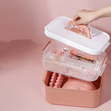 Gaeaspace  -  Ins Nail Art Storage Box Plastic Cosmetic Jewelry Organizer Gel Polish Storage Case Manicure Accessories Tools Container