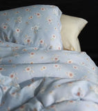 Gaeaspace -  Elegant blue flower bedding set 1.2 1.5 1.8 2.0,twin full queen king french floral home textile bed sheet pillowcase quilt cover