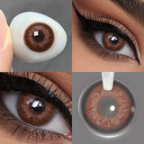 Gaeaspace  -  Colored contact lenses for eyes Beauty Pupilentes Eye color lens Yearly Use Eye contacts Lens 1 Pair Brown Gray Lenses