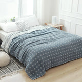 Gaeaspace  -  Cotton Muslin Plaid Blanket Summer Bed Sheet Gauze Bedspread Cover for Double Bed Sofa Adult Office Nap Sleeping Throw Blankets