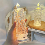 Gaeaspace  -  Led Candle Light Rose Pattern Projection Simulation Flameless Candle Lamp For Home Birthday Wedding Party Decoration Christmas