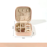 Gaeaspace  -  Mini Jewelry Storage Box Portable Travel Organizer Jewelry Case Leather Storage Earrings Necklace Ring Jewelry Organizer Display