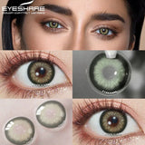 Gaeaspace  -  2pcs Natural Colored Contact Lenses For Eyes Blue Colored Contact Lens For Eyes Yearly Beautiful Makeup Contact Lenses