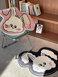 Gaeaspace  -  Kawaii Bunny Bedroom Carpet Girl Room Fluffy Rug Cute Cartoon Soft Alfombra Living Room Tapis Non-slip Floor Mat Tapete 러그 ковер