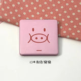 Gaeaspace  -  Cartoon Portable Double-Sided Pu Small Mirror Student Makeup Mirror Cute Little Bear Cosmetics Mirror Women Cosmetics Tools