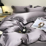 Gaeaspace  -  Pure Egyptian Cotton Bedding Sets Bed Linens Solid Color Sheet Pillowcase Duvet Cover Queen King