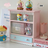 Gaeaspace  -  Ins Wooden Display Double-layer Desktop Storage Cabinet Doll Storage Box Multi-function Perfume Cosmetics Ornaments Storage Rack