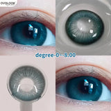 Gaeaspace  -  2PCS/Pair Free Delivery Colored Contact Lenses Myopia Prescription Lens Natural Pupils Anime Eye Color Lenses Blue Lens