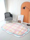 Gaeaspace  -  Special-Shaped Carpets Creative Plaid Multi-Color Rug Comfortable Soft Bedroom Rugs Large Area Living Room Decorative Carpet 양탄자