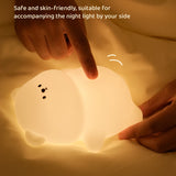 Gaeaspace  -  Cute Silicone Night Lamp Lying Flat Bear Desktop Decorative Light Indoor Creative Atmosphere Lamp Baby Night Lamp Children Gift