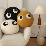 Gaeaspace  -  Nordic Ball Shaped Plush Wool Cushion Living Room Decor Big Eyes Throw Pillow Home Pillows for Sofa Creative Rest Waist Pillow