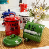 Gaeaspace  -  1pc American Enamel Coffee Sugar Cans Household High Temperature Resistant Large Sugar Cans Milk Can Seasoning Cans Food Grade