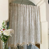 Gaeaspace  -  Nordic creamy tassels, semi opaque curtains, semi opaque curtains, milky tea color