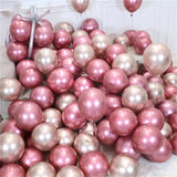 Gaeaspace  -  15Pcs 10inch Rose Gold Silver Chrome Metalic Confetti Balloons Wedding Birthday Party Baby Shower Anniversary Decoration Ballon