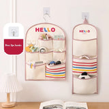 Gaeaspace  -  Wall Closet Hanging Storage Organizer with 7 Pockets Hanging Pocket Pantry Organizer for Bedroom Closet Shelves with Hook