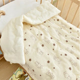 Gaeaspace  -  Baby Cotton Muslin Comforter Blanket Newborn Printed Spring Winter Quilt Blankets for Babies Infant Sleeping Cover Korean Quilt