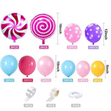 Gaeaspace   -  107 Pcs Rainbow Candy Aluminum Die Balloon Garland Arch Kit Kids Birthday Baby Shower Baptism Wedding Themed Decorations Globos