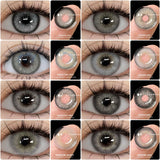 Gaeaspace  -  Gray 2pcs Yearly Colored Contact Lenses Beautiful Pupil Natural Contact Lenses for Eyes Color Cosmetic Contact Lens