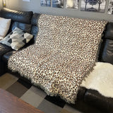 Gaeaspace  -  Blanket Leopard Vintage Animal Pattern American Style Street Sofa Decorative Camping Picnic Plaid Bedspread on the Bed Blankets