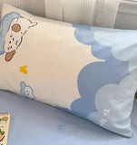 Gaeaspace  -  Cute blue dog bedding set 1.2 1.5 1.8 2.0 kid,twin full queen king lovely cotton home textile bed sheet pillow case quilt cover