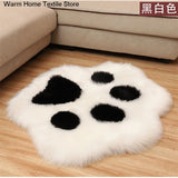 Gaeaspace  -  Cartoon Cute Cat Bear Paw Carpet Soft Plush Animal Paw Shape Carpet Living Room Floor Mat Bedroom Bedside Deocrative