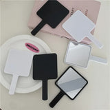 Gaeaspace  -  Eyelash Extension Handheld Makeup Mirror Square Makeup Vanity Mirror with Handle Hand Mirror Salon Compact Mirrors