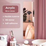 Gaeaspace  -  4pcs 20/30cm 3D Self-adhesive Mirror Wall Stickers Thickened 2mm Flexible DIY Art Acrylic Mirror Stickers Living Room Decoration