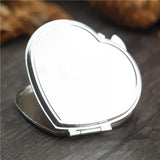 Gaeaspace  -  Mini Makeup Mirror Portable Pocket Round Square Heart Makeup Mirror Double-Sided Folding Cosmetic Mirror Female Gifts