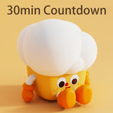 Gaeaspace  -  Cute Cartoon Popcorn Night Light USB Rechargeable Touch Silicone Lamp Kid Gift Bedside Nursery Ambient Mood Light 3 Levels Timer