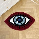 Gaeaspace  -  Red Eye Tufted Rug Special Style Carpet Cute Design Non-Slip Bedside Area Rug Floor Mat Room Fun Rugs Aesthetic Home Soft Tufted