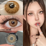 Gaeaspace  -  1 Pair New Natural Colored Contact Lenses for Eyes Blue Lenses Green Eye Lenses Brown Lenses Yearl Gray Contact Lenses