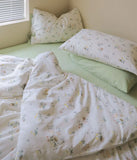 Gaeaspace  -  Rustic flower green bedding set teen single double,cotton twin full queen king home textile bed sheet pillow case quilt cover