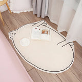 Gaeaspace   -  Bedside Carpet Cute Kitten Cartoon Printed Special-shaped IG Plush Rug Fashion Home Decoration Children's Bedroom Fluffy Mat