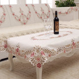 Gaeaspace  -  European Style Hollow Home Tablecloth Simple Luxury Pastoral Style Rectangular Tablecloth