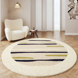 Gaeaspace  -  French Retro Style Rugs for Bedroom Fluffy Soft Living Room Decoration Round Carpet Thicken Plush Rug Large Area Study Floor Mat