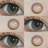 Gaeaspace  -  Blue Contact Lenses for Eyes Pink Color Contact Lenses Fashion Myopia Lenses for Eye Grey Brown Natural Pupils 2pcs/pair