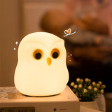 Gaeaspace  -  Owl Night Light Cute Silicone Night Lamp Rechargeable RGB Ambience  Lamp Room Decoration Funny Animal Children Night Light Gift