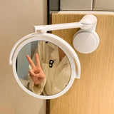 Gaeaspace  -  Wall Mounted Foldable Extending Arm Bathroom Mirror with Swivel Suction Double Sided for Cosmetic Makeup No Drill Required