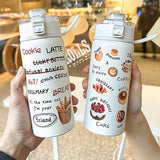 Gaeaspace  -  Kawaii Cake Thermal Water Bottle Tumbler Cute Stainless Steel Flask Thermos With Filter For Coffee Tea Kawaii Cups Gift 530ml