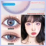 Gaeaspace  -  Half sugar blue-Pink Colored Contact Lenses Soft For Eyes Small Beauty Pupil Myopia Prescription Degrees Yearly Natural