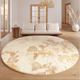 Gaeaspace  -  Cream Style Round Carpet Living Room Log Style Bedroom Bedside Non Slip Carpets Sofa Coffee Table Ight Luxury Anti Fouling Rug