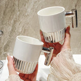 Gaeaspace  -  Lovers Mouthwash Toothbrush Cup Drink Water Coffee Mug Ceramic Cup Bathroom Storage Rack Tray Hotel Home Wash Toothbrush Cups