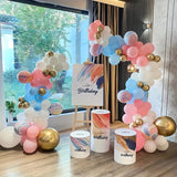 Gaeaspace  -  Luxury gold curved balloon holder set with 2.5M and 1.5M DIY, elegantly decorated for weddings, showers, and parties