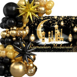 Gaeaspace  -  Eid Mubarak Green Gold Balloon Garland Arch Ramadan Kareem Decoration For Home Ramadan Muslim Islamic Festival Party Decor