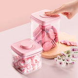 Gaeaspace  -  Press Square transparent storage tank cereals storage box snack crisper food grade sealed jar