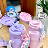 Gaeaspace  -  500ML Cute Children Thermos Water Bottle Stainless Steel Kids Thermos Mug For Student Leak-Proof Vacuum Flasks Tumbler Thermocup