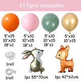 Gaeaspace  -  Jungle Safari Birthday Party Animal Balloons Garland Arch Kit Fox Sika Deer Raccoon Kids Baby Shower Decoration Wedding Supplies