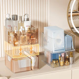 Gaeaspace  -  Clear PET Desktop Makeup Storage Box Home Bedroom Skin Care Products Lipstick Cosmetics Jewelry Storage Organizer Debris Shelf