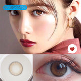 Gaeaspace  -  amber brown Colored Contact Lenses soft for eyes small Beauty Pupil myopia prescription degree yearly natural new big