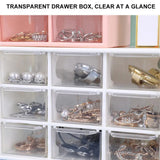 Gaeaspace  -  Drawers Storage Cabinet Organiser,Desktop Organizer with 9 Grad Mini Transparent Cabinets Drawers,Plastic Jewelry Box/Cosmetic